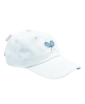 Bits & Bows Girls' Tennis Bow Baseball Hat in White - Little Kid | Bloomingdale's (US)