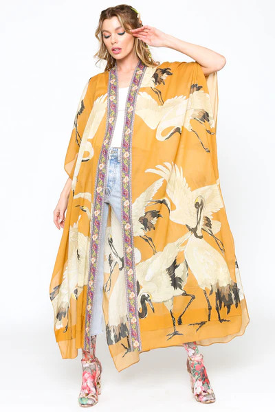 Cranes of Heaven Kimono | Aratta LLC