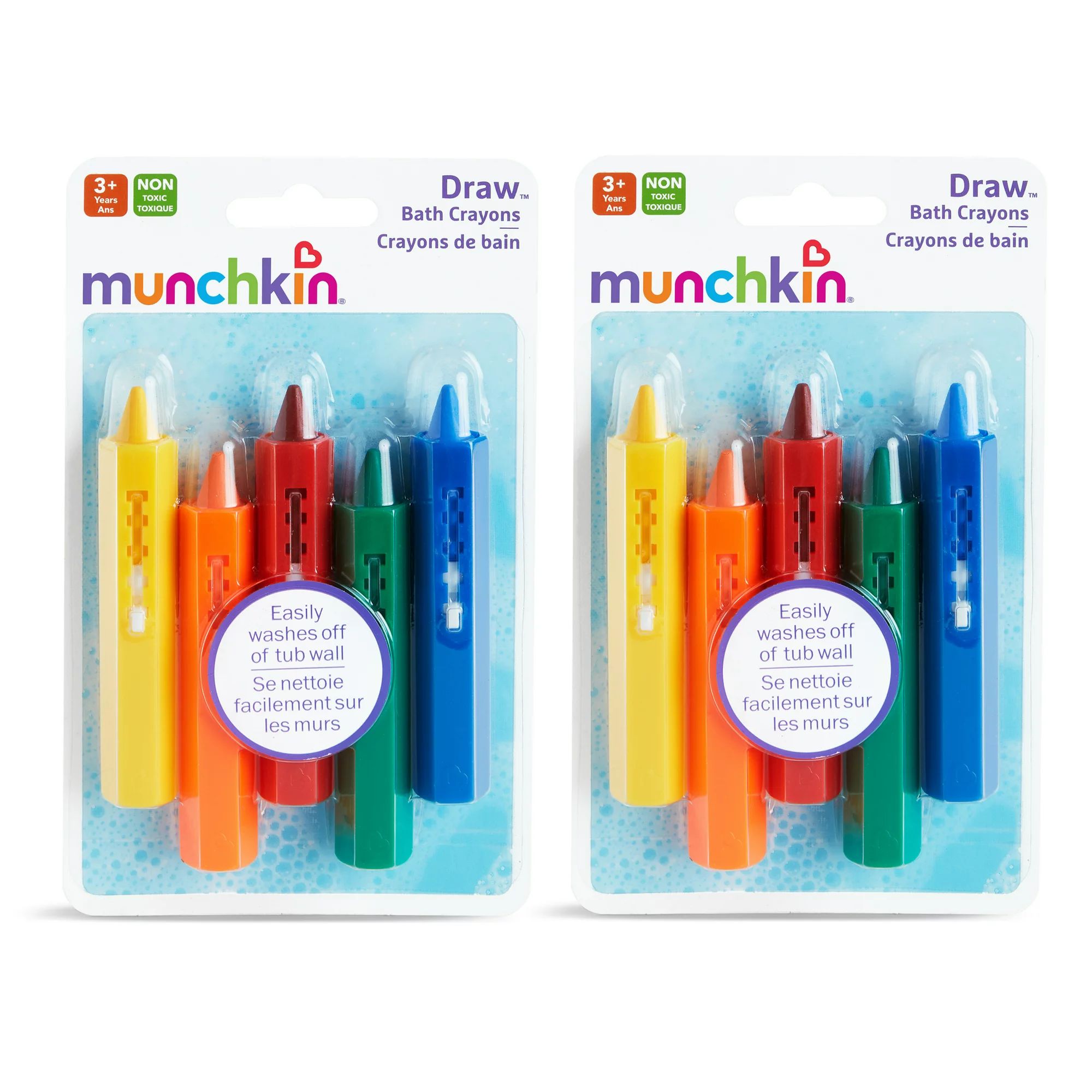 Munchkin Washable Draw Bath Crayons, Unisex, 10 Pack, for 3 Years+ | Walmart (US)