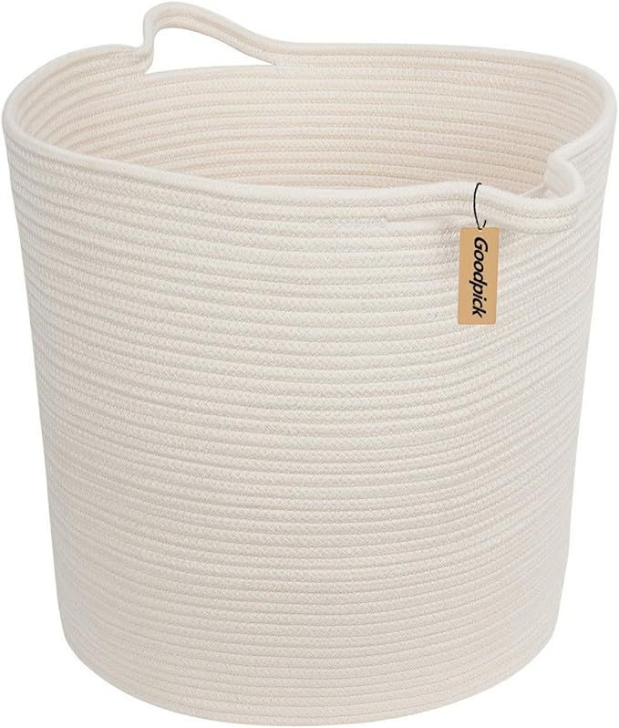 INDRESSME Large Cotton Rope Storage Basket - Woven Toys Basket Nursery Storage Hamper Baby Laundr... | Amazon (CA)