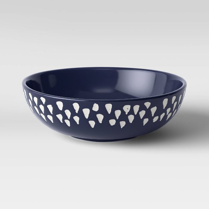3" x 9" Decorative Ceramic Bowl White/Blue - Opalhouse™ | Target