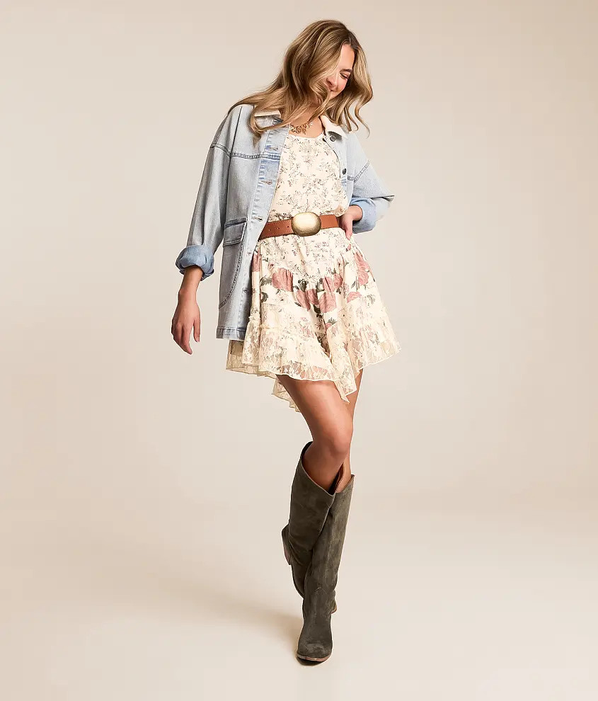 Mixed Floral Tiered Mini Dress | Buckle