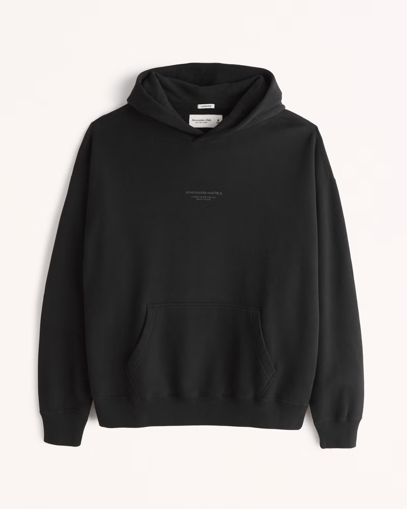 Small-Scale Logo Popover Hoodie | Abercrombie & Fitch (US)