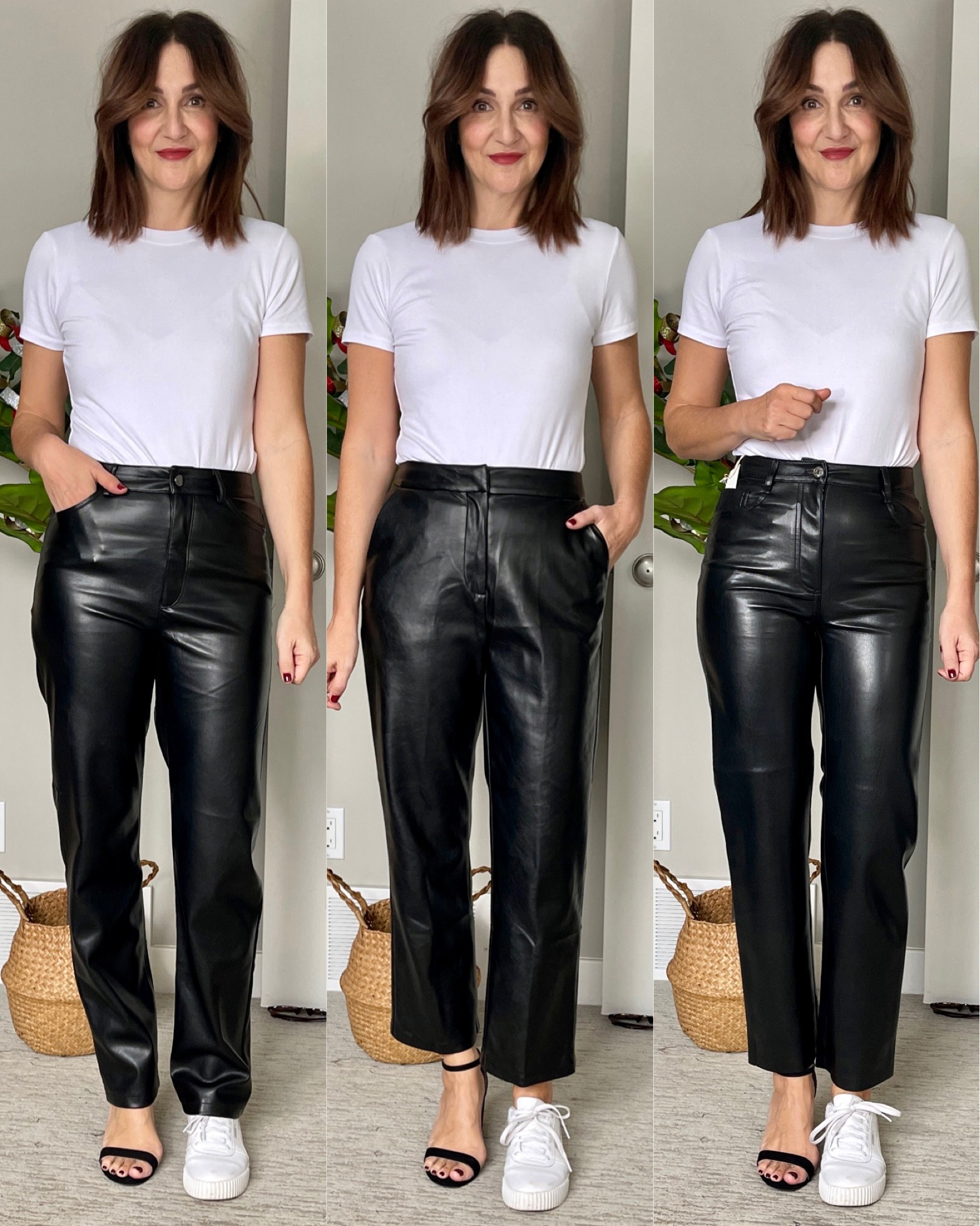 And other stories High Waisted Leather Trousers