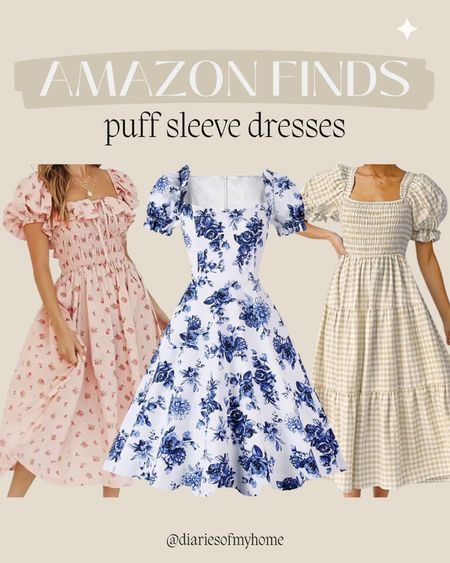 Amazon Finds: Puff Sleeve Dresses 

#dresses #florals #amazonfashion #amazonstyle #founditonamazon #amazonfinds 

#LTKfindsunder100 #LTKhome #LTKSeasonal