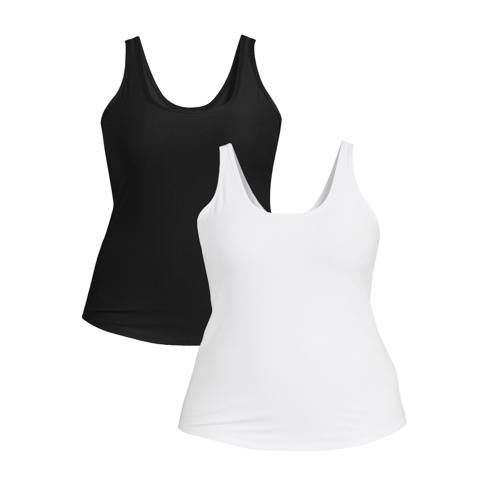 No Boundaries Juniors Plus Size Scoop Neck Tank Top, 2-Pack | Walmart (US)