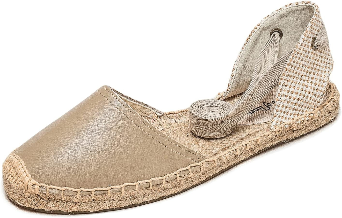 Women Espadrille Lace Up Flats Comfortable Summer Breathable Espadrille Sandals Adjustable Shoela... | Amazon (US)