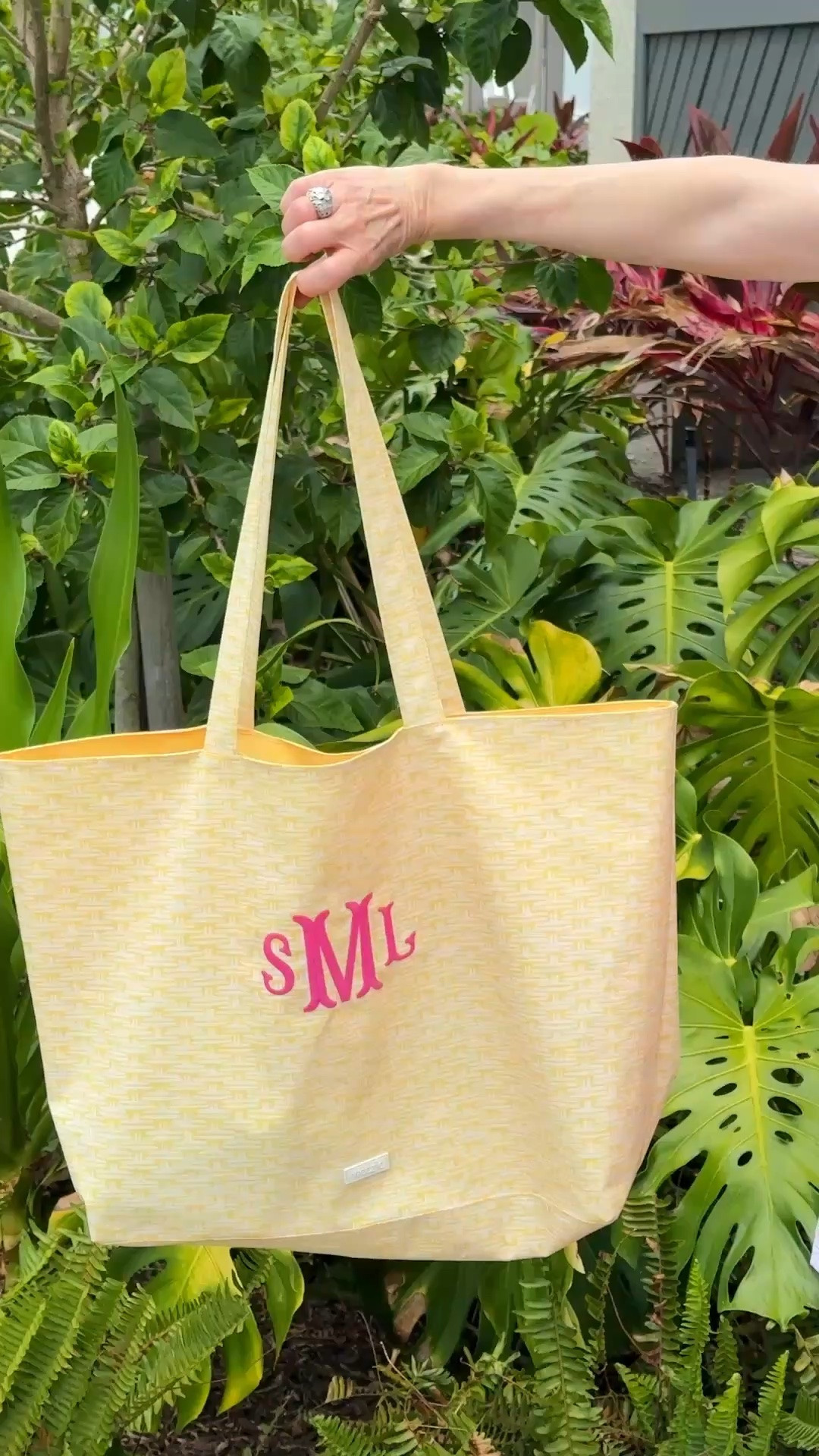 ShopMy Description
This tote was such a thoughtful gift from my son and daughter-in-law, and I love that they had it custom embroidered just for me. It’s roomy, sturdy, and packed with practical details like a wipeable interior and exterior, an interior pocket, and a clever strap that keeps your beach hat secure. I used it nonstop on our recent beach trip and it held everything I needed with room to spare!

LTK Description
A beach tote that’s as pretty as it is practical! The cheerful print, custom embroidery option, wipeable design, and built-in hat holder make it perfect for beach days, pool days, travel, and everyday errands. This one came with me on our recent beach vacation, and it quickly became my go-to carryall. Personalize it for a special gift!

#LTKOver40 #LTKTravel #LTKSwim