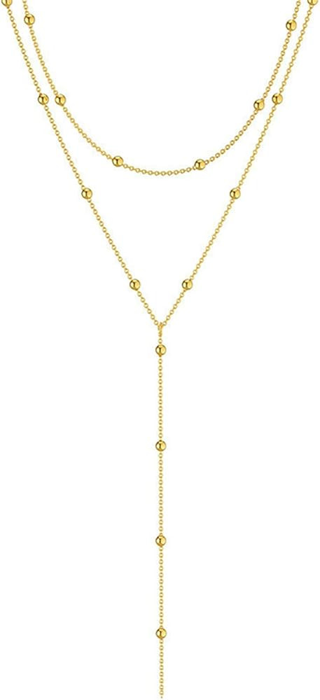 Long gold necklaces for women, Gold lariat necklace, Long chain necklace for women | Amazon (US)