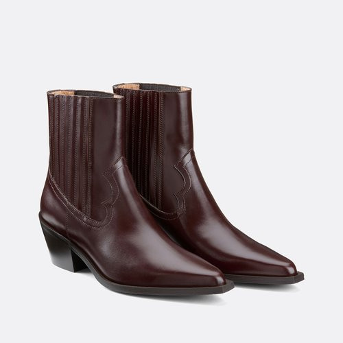 Leather Western Ankle Boots | La Redoute (UK)