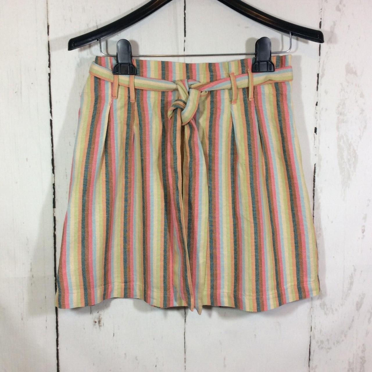 American Eagle Outfitters Stripe Mini Skirt M Tie... | Depop US
