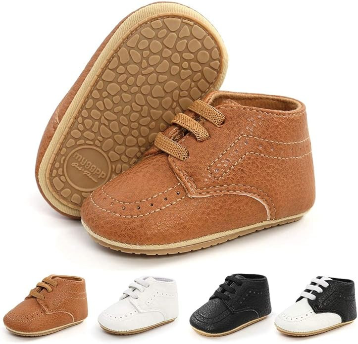 Meckior Infant Baby Boys Girls Classic PU Leather Wedding Loafers Brogue Toddler Oxford Dress Sho... | Amazon (US)