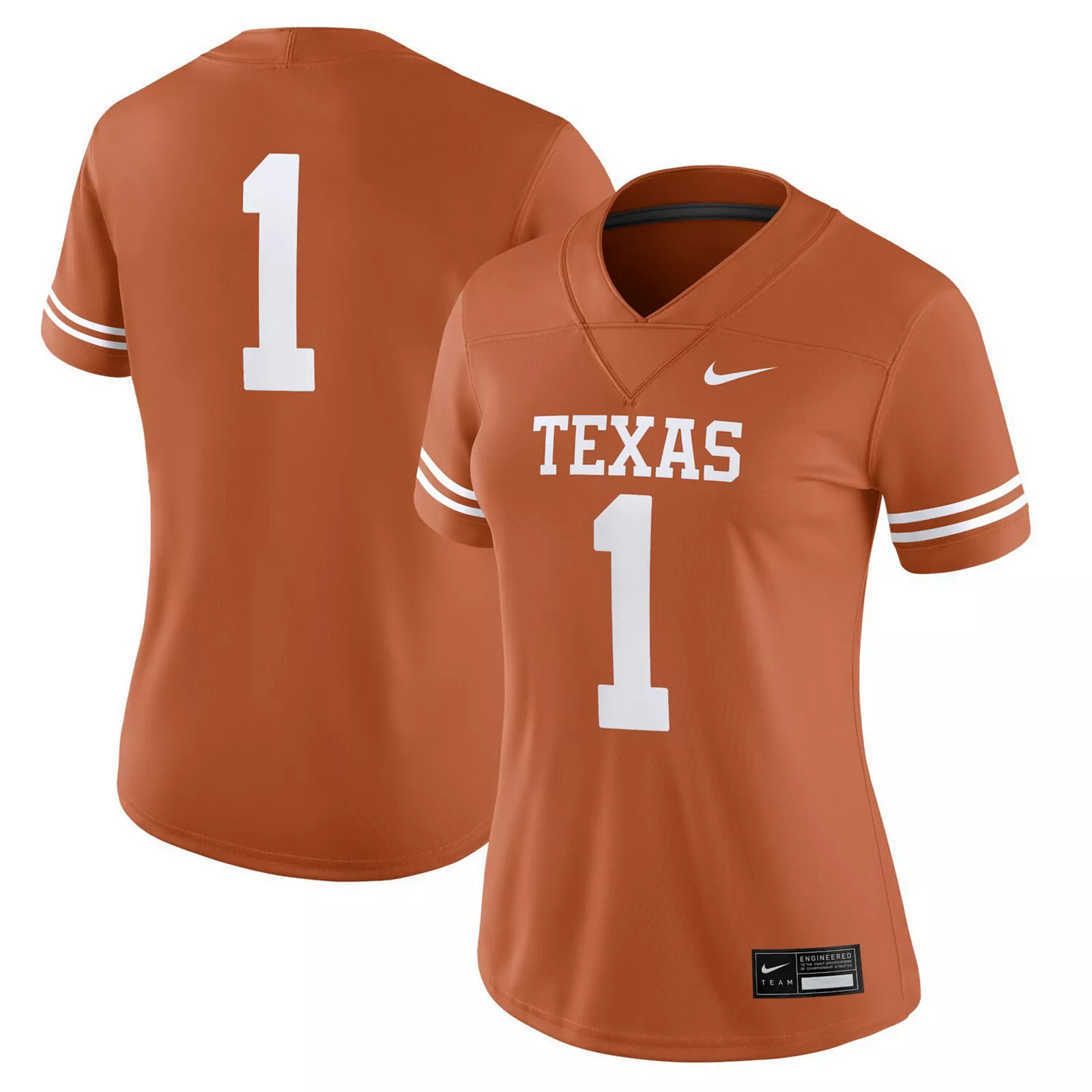 Women's Nike #1 Texas Orange Texas Longhorns Game Jersey, Size: Large, Team | Kohl's