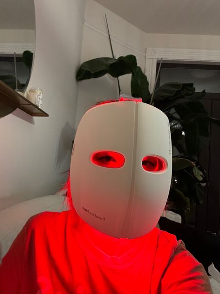 Love using this LED ligh-therapy mask at night. It also massages your face. After washing your face put it on for about 8-minutes
