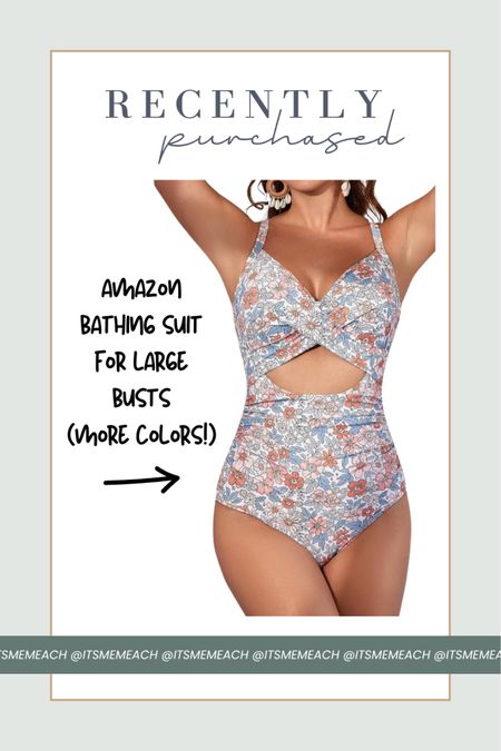 Bought this Amazon bathing suit for our upcoming vacation and I’m obsessed! I’m a 34DDD and struggle to find supportive swimwear, but this does the trick. The straps are adjustable, and it has sewn in pads! 🙌🏼 It ties in the back, too, so you can tighten it even more. I got the floral print, but there are soooo many pretty colors and prints to choose from. Click to shop!

#vacation #spring #summer #swimwear #swim #momstyle #momoutfits

#LTKSeasonal #LTKtravel #LTKfindsunder50