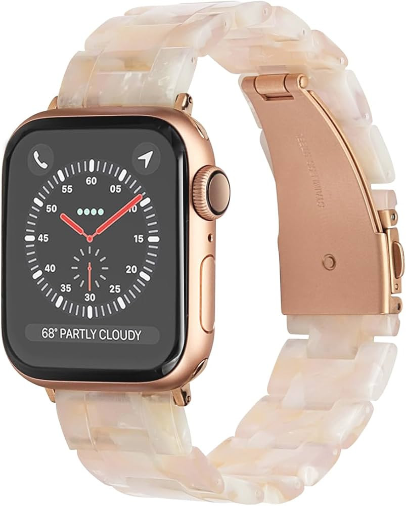 MAIRUI Resin Watch Band Compatible with Apple Watch for Women Men 41mm/40mm/38mm Series 9/8/7/6 S... | Amazon (US)