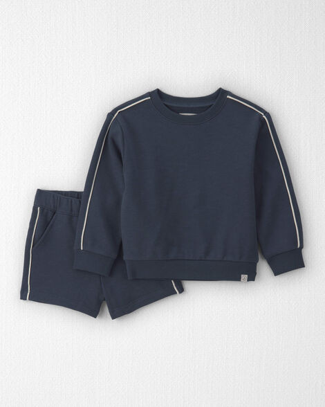 Toddler 2-Piece Organic Cotton French Terry Pullover & Short Set - Little Planet | Carter's | Carter's Inc