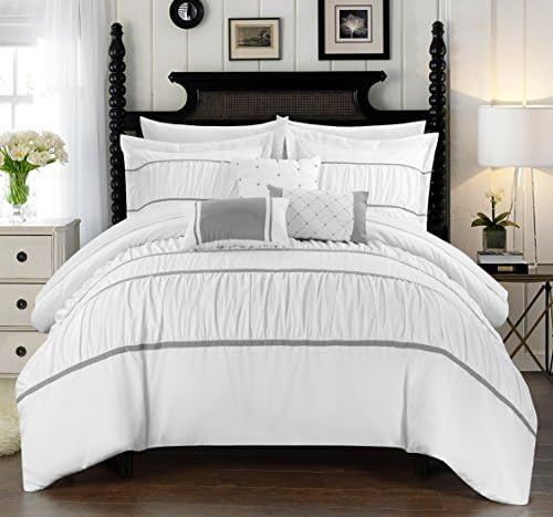 Chic Home Cheryl 10 Piece Comforter Set Complete Bed in a Bag Pleated Ruched Ruffled Bedding with... | Amazon (US)