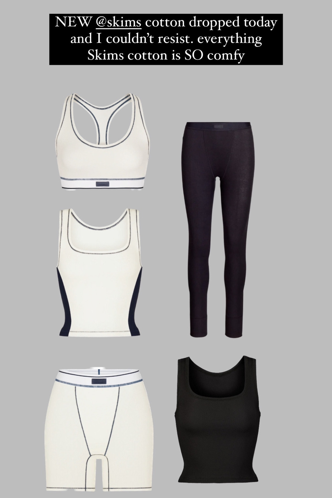 everything i ordered from skims new cotton drop today