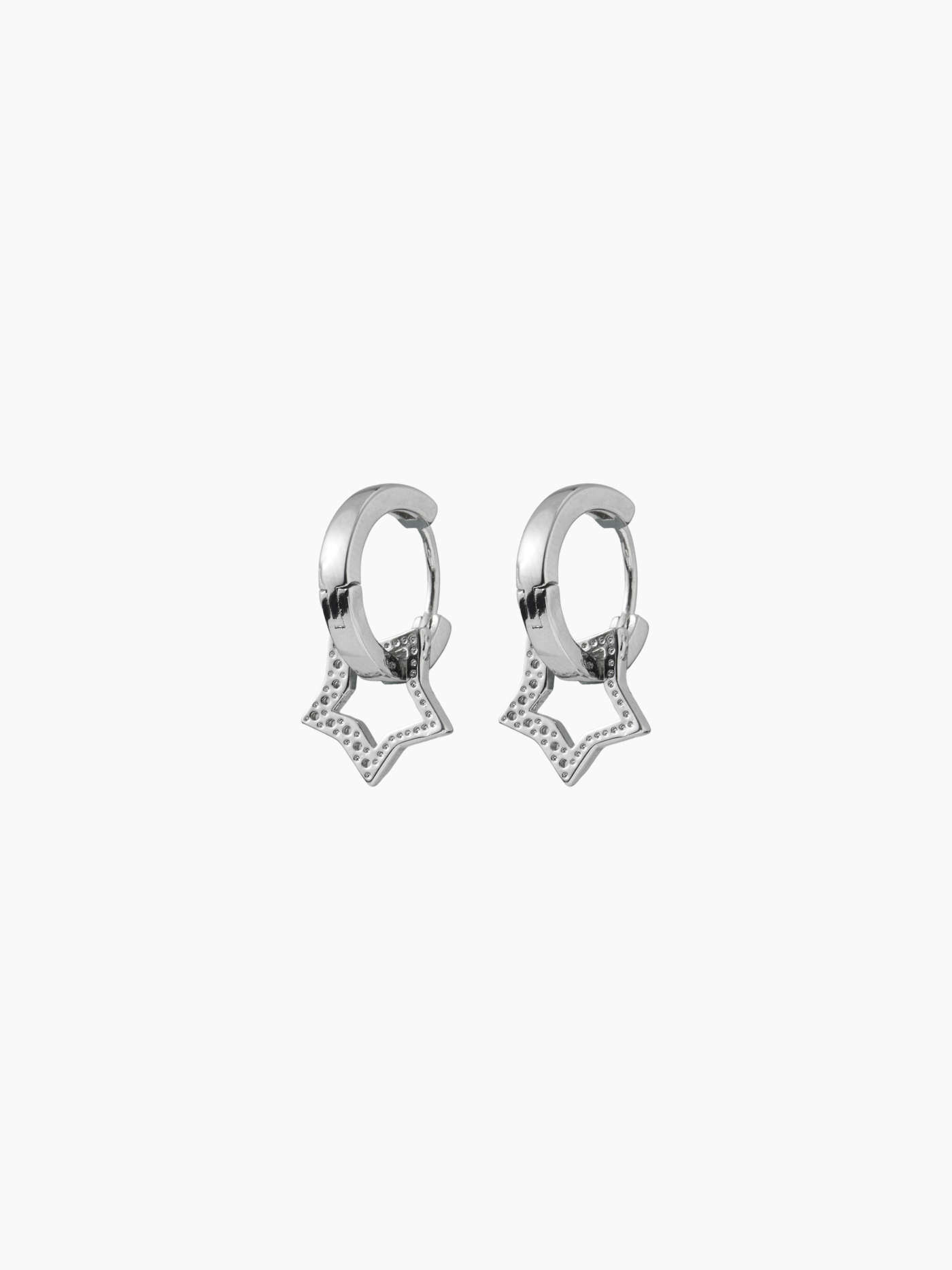 Copper RHINESTONE DECOR STAR EARRINGS For Daily Casual Music Festival/Live House Vacation | Cider