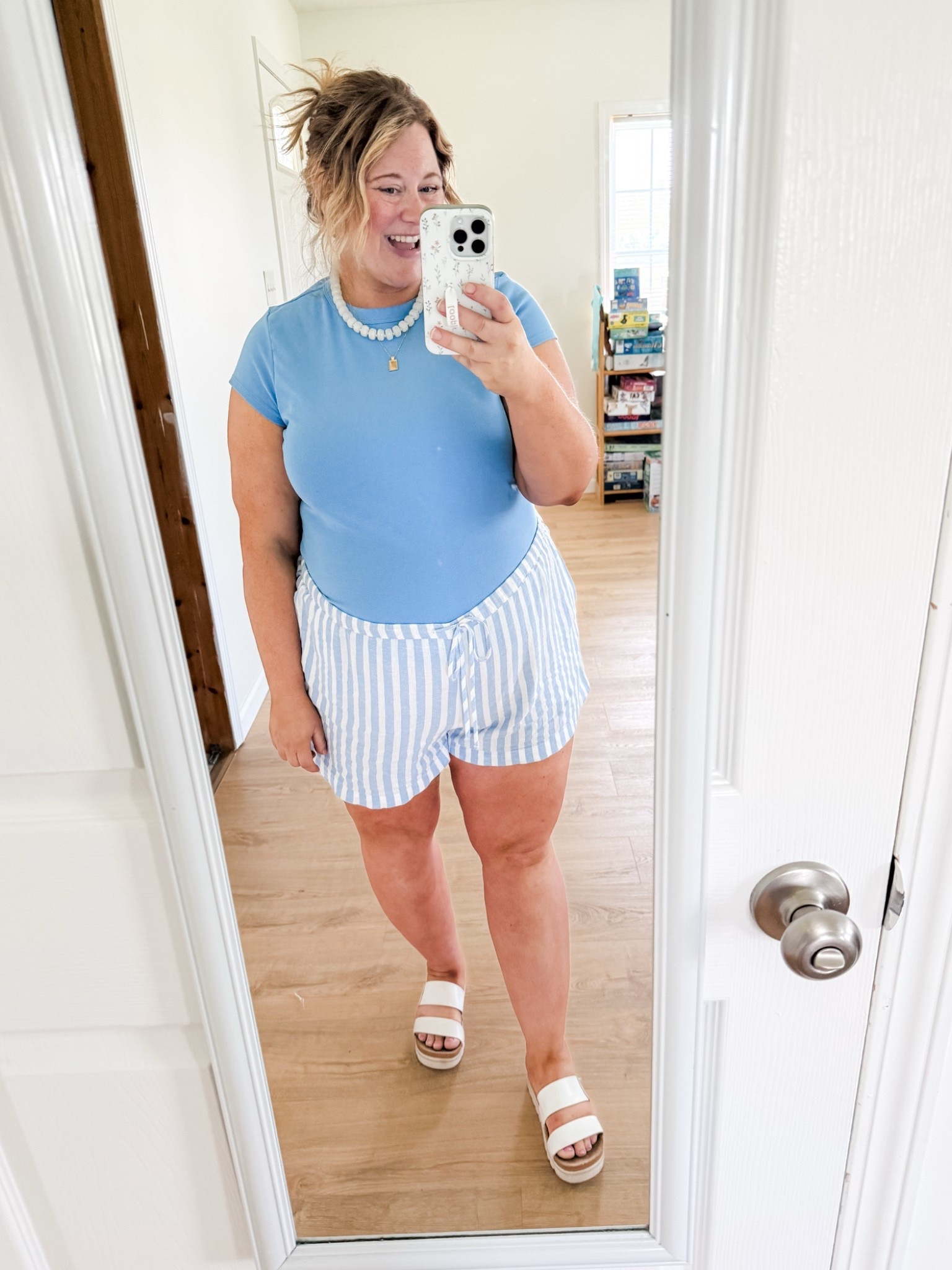 Summer outfit! 38 weeks pregnant - XL in tee, XXL in shorts

#LTKBump #LTKMidsize #LTKootd