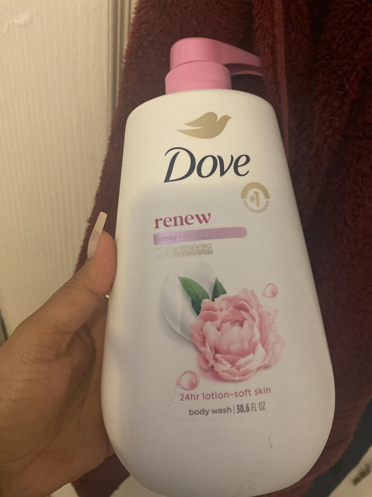 Dove Body Wash with Pump Renew Peony & Rose Oil For 24hr Lotion-Soft Skin Moisturizing Skin Clean... | Amazon (US)