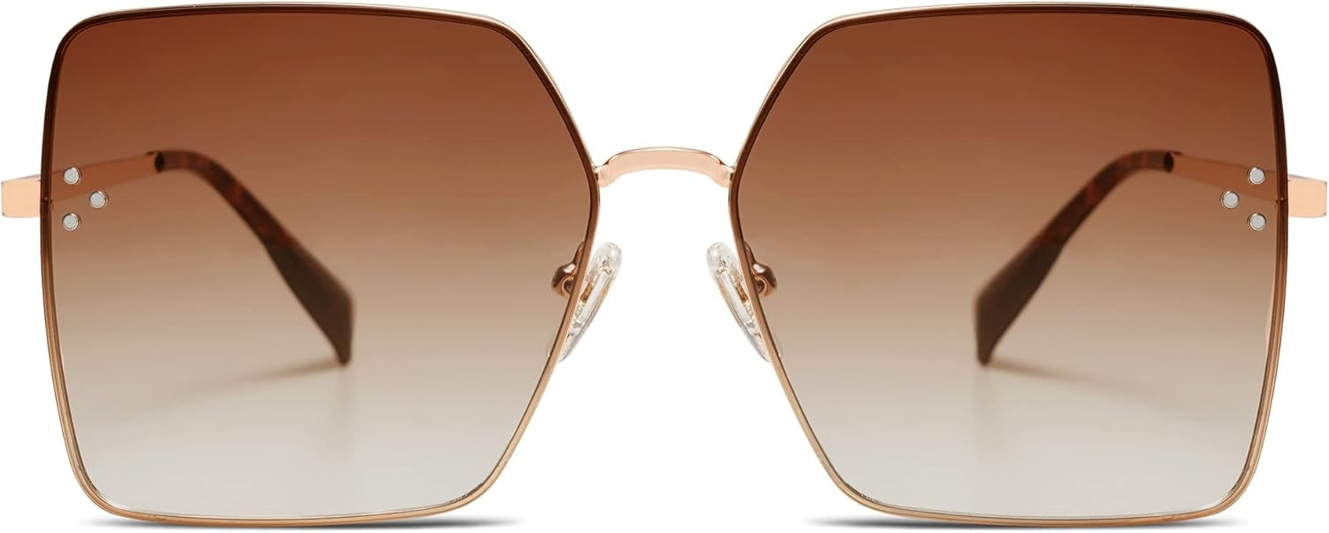 SOJOS Trendy Square Sunglasses Womens Big Oversized Designer Style UV Protection Sunnies Shades S... | Amazon (US)