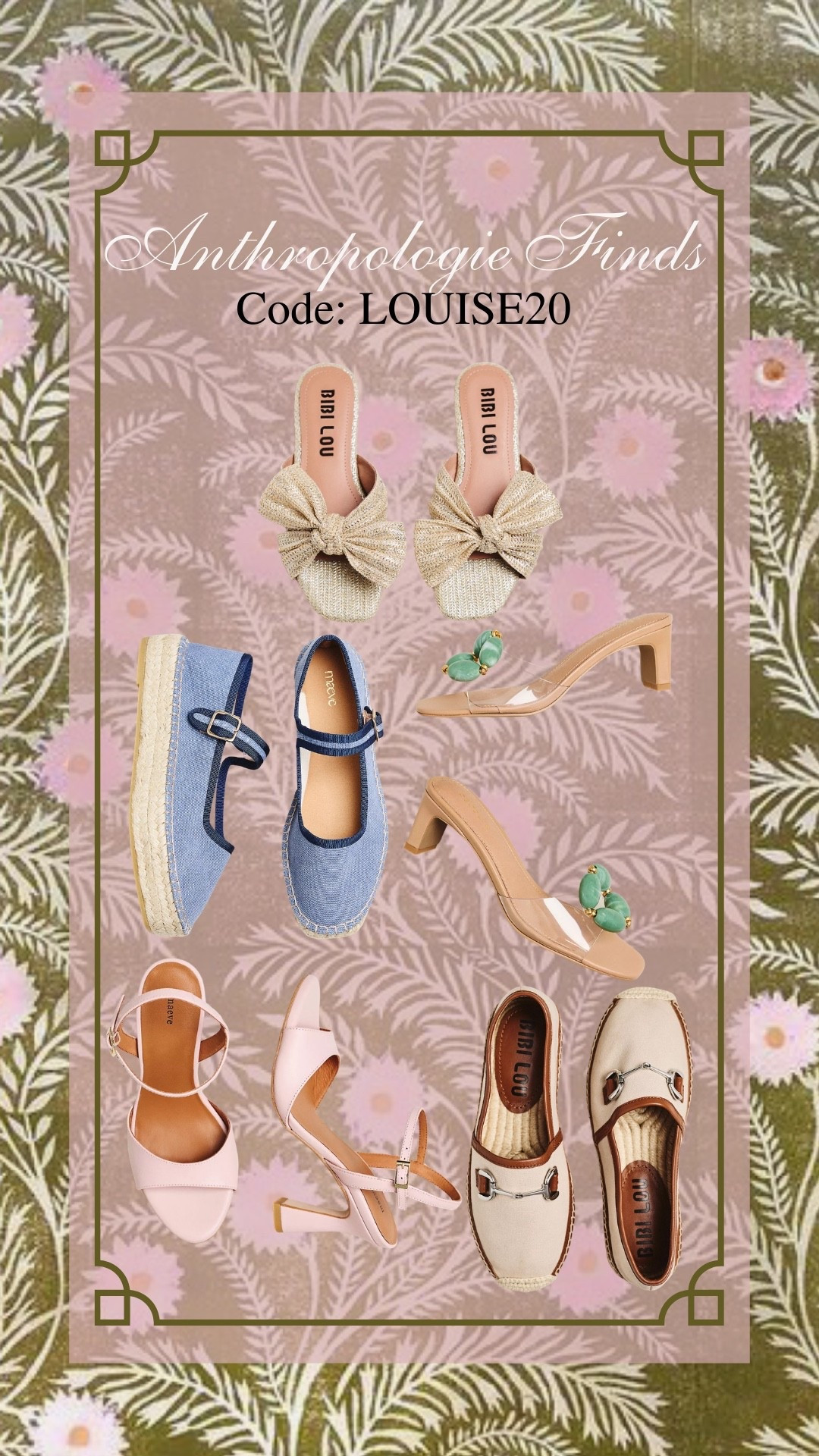 Spring shoes on sale with my code LOUISE20 - code valid through 3/9