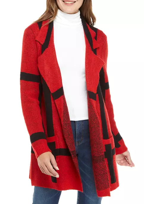 Women's Long Sleeve Plaid Cardigan | Belk