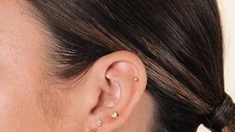 PAVOI 14K Gold Plated Thin Square Edge Open Hoop Earrings for Women | Trendy Lightweight Open Hoo... | Amazon (US)