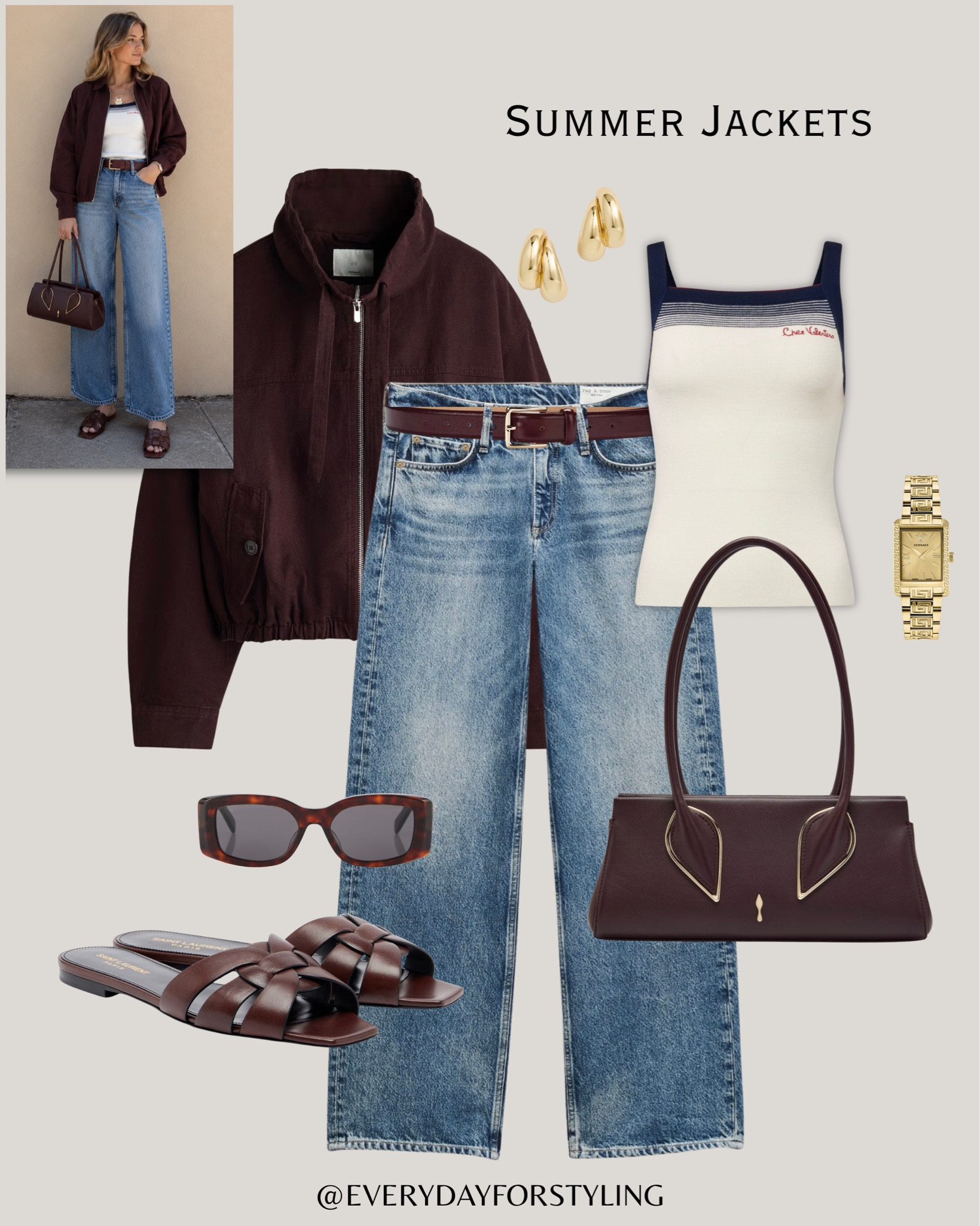 Burgundy bomber, stripe tank and blue jeans — effortlessly cool every single time 🍷 

H&M summer jacket outfits, how to style summer jackets, H&M embroidered jacket look, burgundy bomber outfit, cream jacket outfit women, summer jacket styling 2026, H&M fashion finds 2026, lightweight jacket outfit ideas, chic summer jacket looks, elevated H&M outfits, quiet luxury jacket style, affordable summer layering, jacket and jeans outfit women, European summer jacket style, everydayforstyling

#HMJacketStyle, #SummerJacketOutfits, #hmNewIn, #SummerOutfitIdeas, #ChicJacketLooks2026​​​​​​​​​​​​​​​​


#LTKTravel #LTKootd #LTKSeasonal