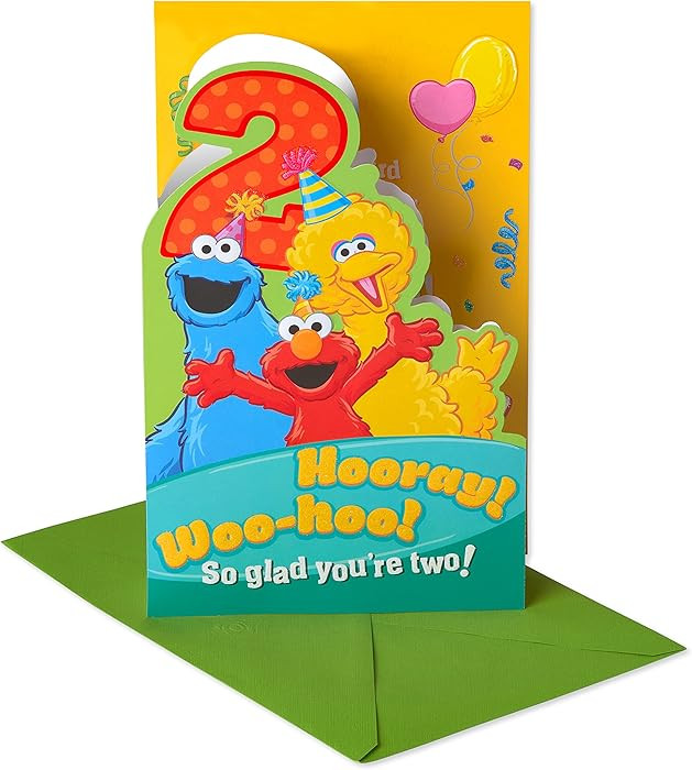 American Greetings 2nd Birthday Card (Sesame Street) | Amazon (US)