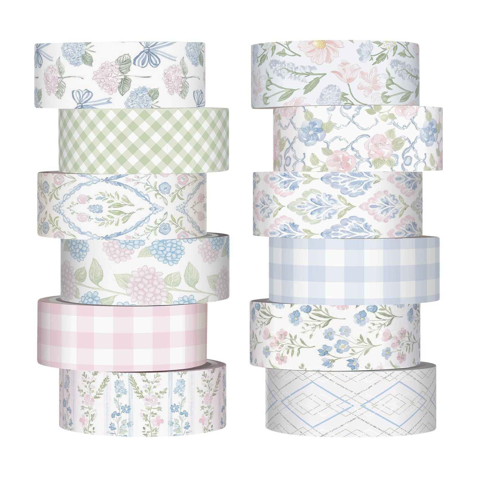 12 Rolls Watercolor Floral Washi Tape Set 15 mm Vintage Flower Decorative Masking Tape for Spring... | Amazon (US)