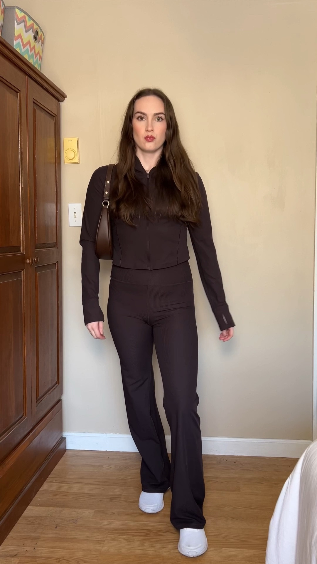 Loving chocolate brown clearly 🤎 this set and the puffer jacket are from Walmart and the purse is Amazon. I’m wearing the top and bottoms in a medium and the puffer jacket in a S/M 

#LTKootd #LTKSeasonal #LTKActive