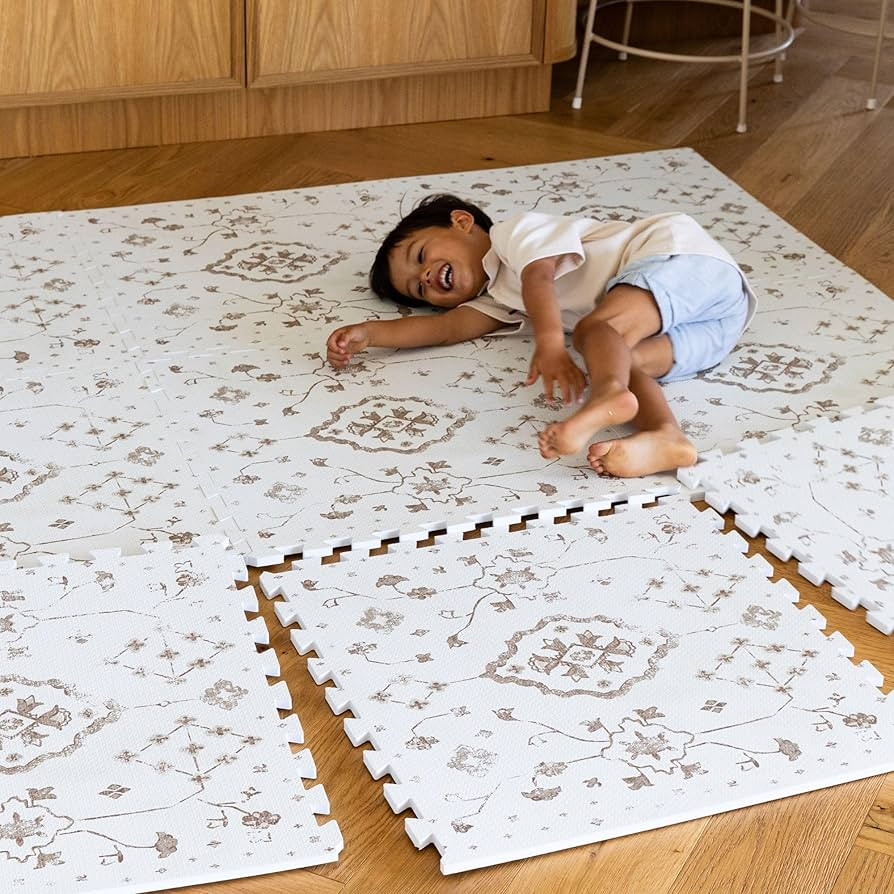 Lillefolk Baby Play Mat for Floor – 6x8ft Vintage Coffee | Soft Non Toxic Premium EVA Foam Tile... | Amazon (US)