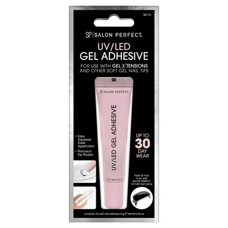 Salon Perfect UV/LED Gel Adhesive Glue for Soft Gel Nail Tips Nail Art and Embellishments 0.28 oz | Walmart (US)