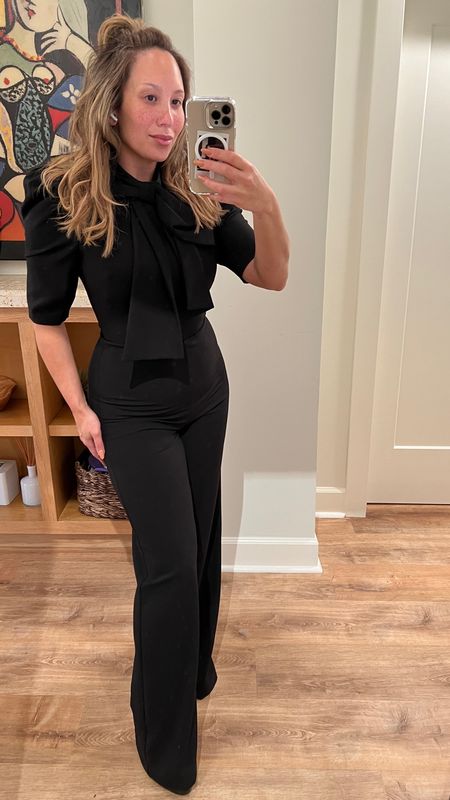 I normally don’t like anything that covers my chest area as I feel like it doesn’t flatter my body but because of the puffy sleeves on this Black Halp jumpsuit , everything balances out perfectly 🖤

#LTKparties #LTKHoliday #LTKstyletip