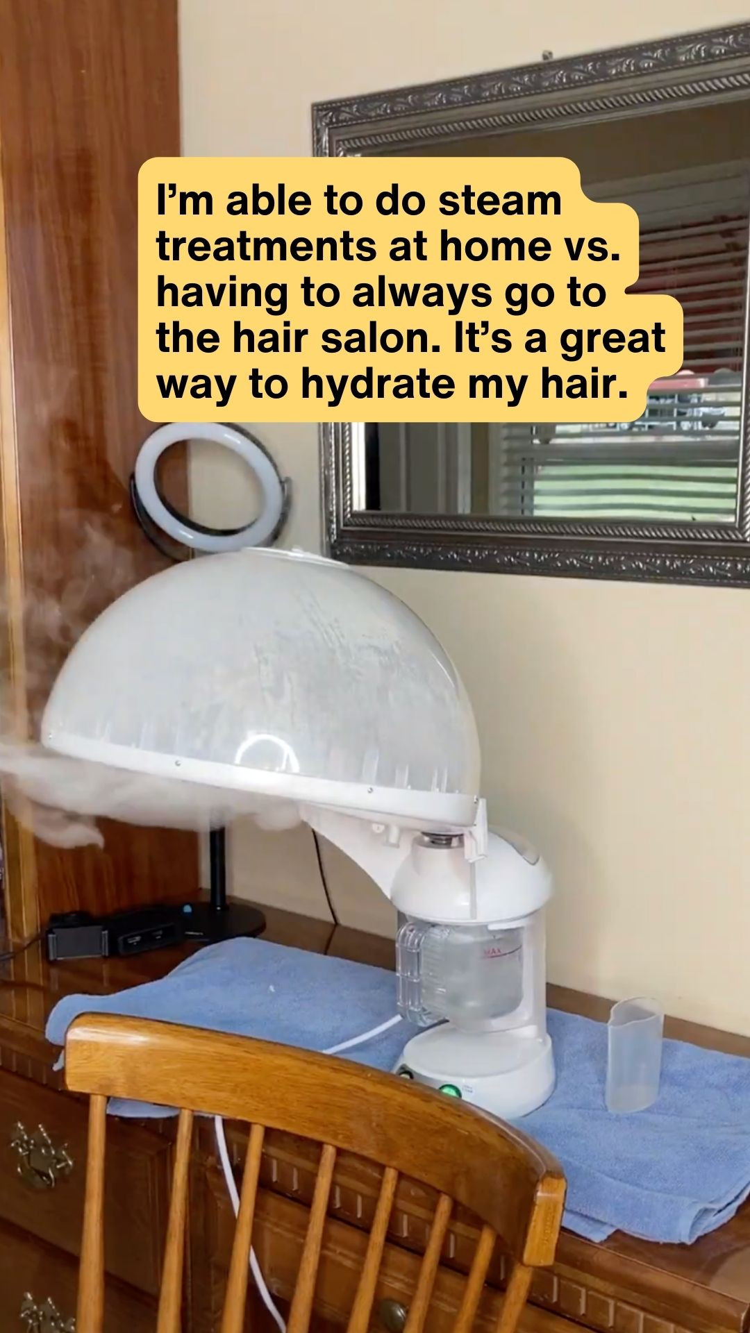 It took me 10 years after having my first steam treatment in a hair salon to get my own hair steamer. I wish I had gotten this sooner. It's perfect for helping to hydrate my hair when it's feeling really dry. I'll be pulling it out a lot this winter.

The steamer is a tabletop, so you aren't confined to one room or even your house. The hood covers my whole head, so I don't have to do any odd angling with my neck.

#LTKhair #haircare #relaxedhair 

 

#LTKselfcare #LTKBeauty