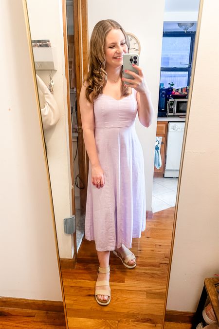 Linen-blend midi dress from Old Navy ~ wearing XS

Spring outfit, summer outfit, Vacation outfit, spring dress, summer dress, linen dress, lilac, lavender 

#LTKstyletip #LTKSeasonal #LTKfindsunder50