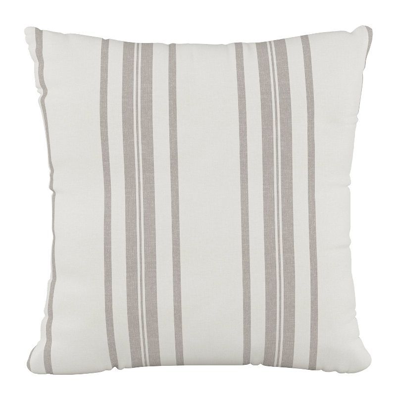 Polyester Square Pillow In Philip Stripe Neutral - Skyline Furniture | Target
