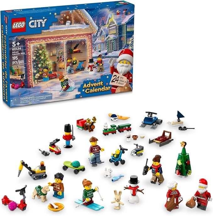 LEGO City 2024 Advent Calendar, Holiday Countdown Gift for Ages 5 and Up, 24 Surprises for Kids, ... | Amazon (US)