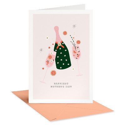 Champagne Mother's Day Card for Mom, Celebrating You Today, Includes Envelope, Designed by Spaghetti and Meatballs | Target