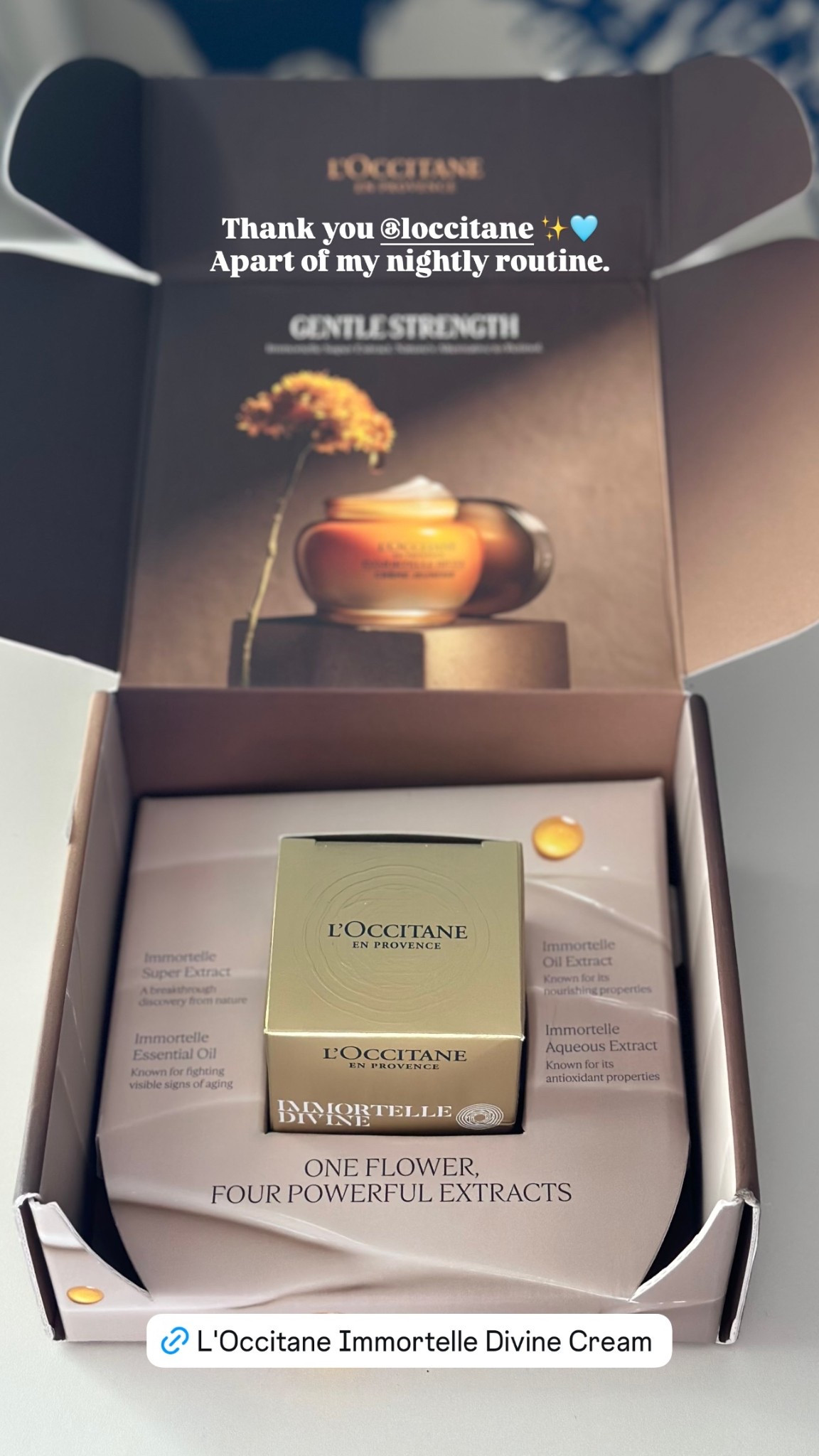 Thank you @loccitane ✨🩵
Apart of my nightly routine.