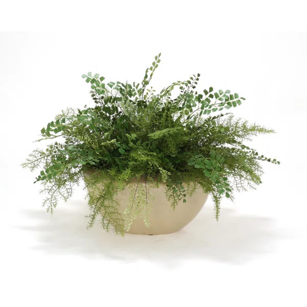 23'' Faux Fern Plant in Earthenware Planter | Wayfair North America