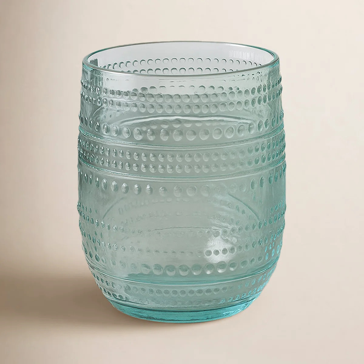 Coridon Beaded Acrylic Stemless Wine Glass - Sea Green - 15 oz (Set of 6) | Wayfair North America