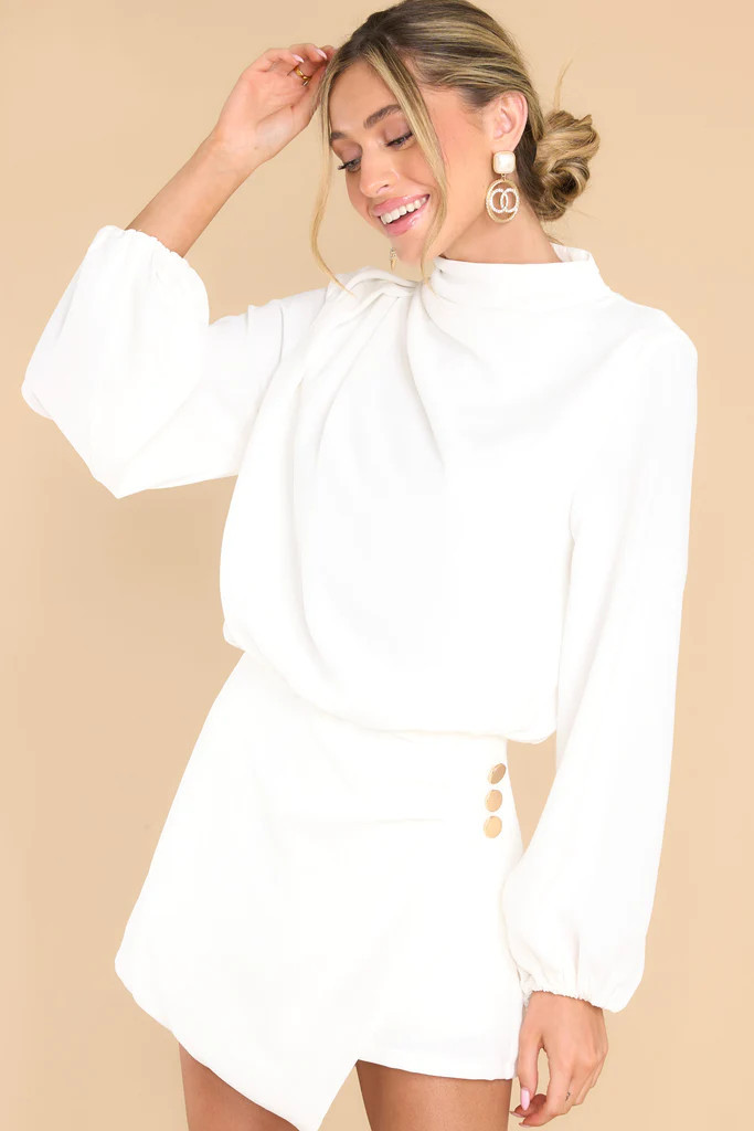 Without You Ivory Romper | Red Dress 