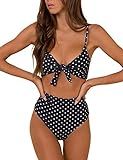 Blooming Jelly Womens High Waisted Bikini Set Tie Knot High Rise Two Piece Swimsuits Bathing Suits ( | Amazon (US)