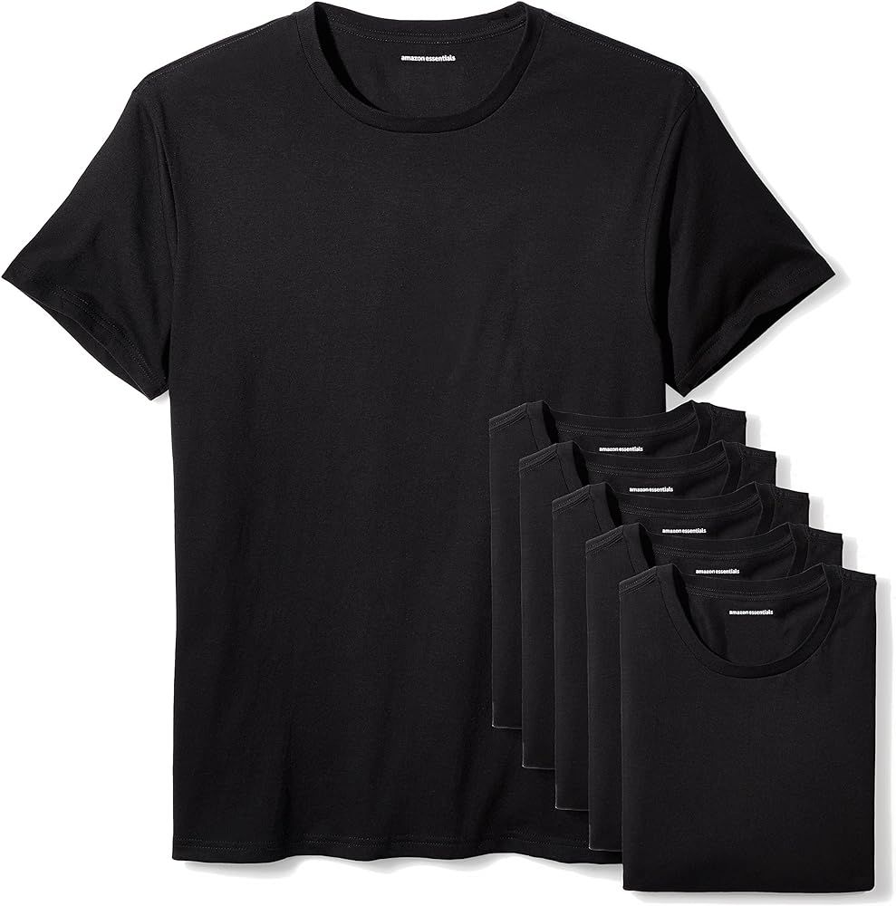 Amazon Essentials Men's Crewneck Undershirt, Pack of 6 | Amazon (US)