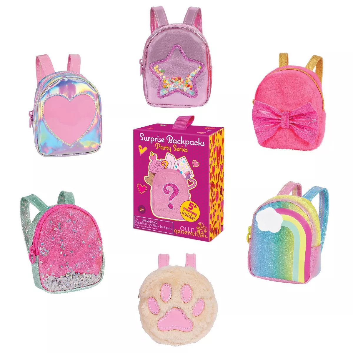Our Generation Surprise Backpack Party Series – 1 of 6 Collectible School Bags Accessories for ... | Target