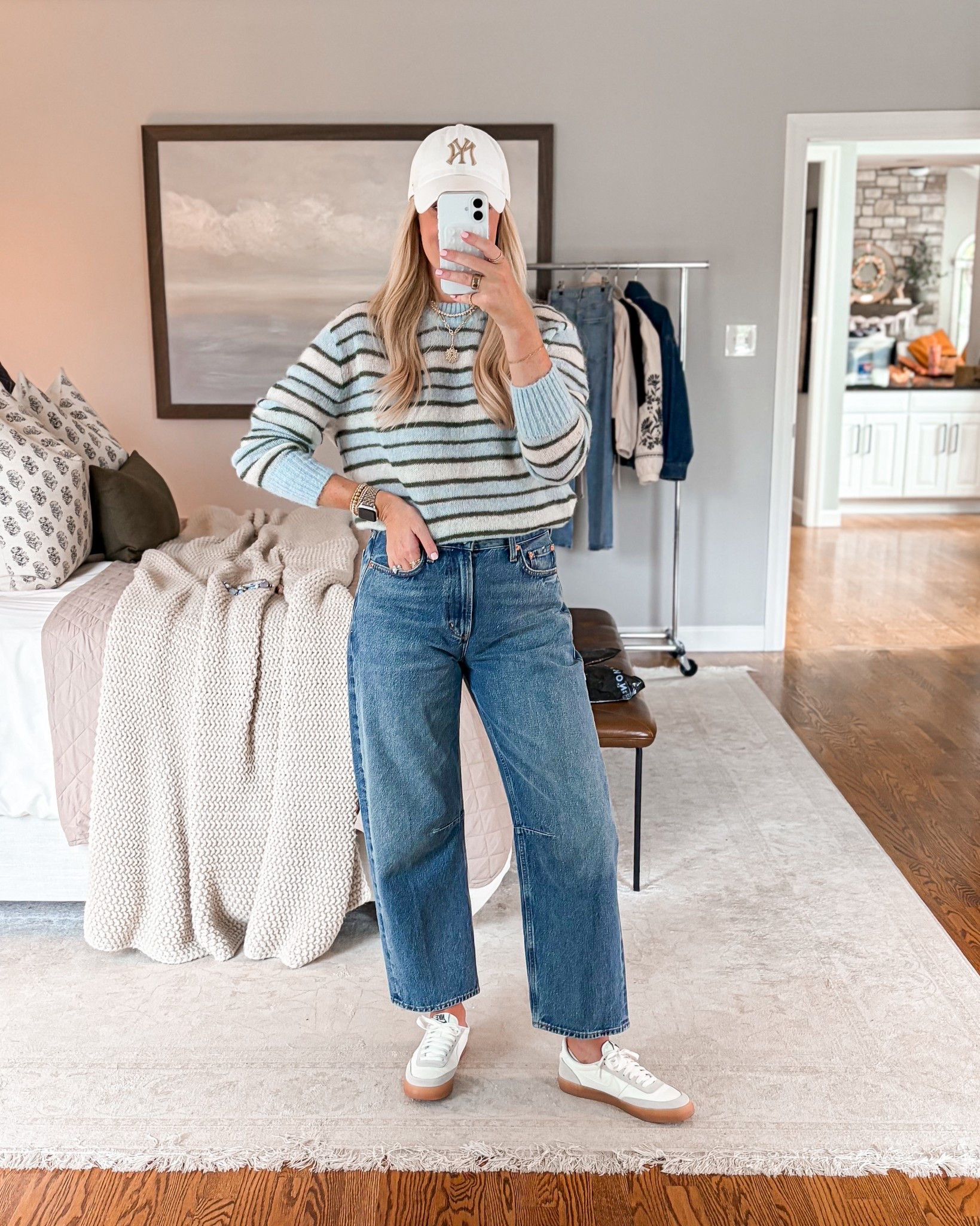 Wearing a small in the sweater & 27 in the jeans - both fit true to size 


#LTKSeasonal #LTKootd #LTKgrwm